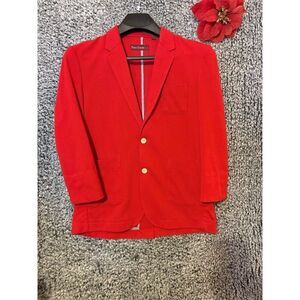 Paulo Solari Red Men’s Blazer Sport Jacket Size L Solid